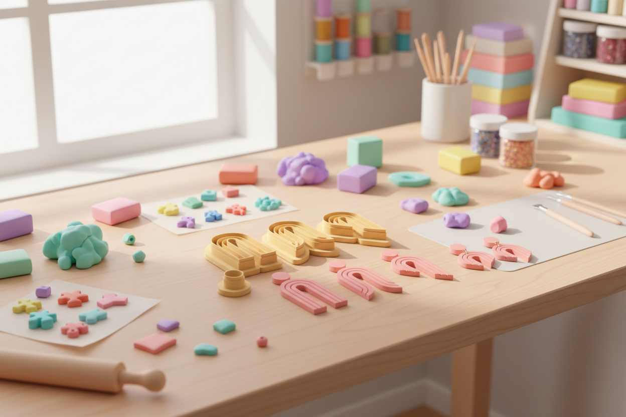 Emporte-pièces arche moderne – lot de 2 cutters pâte polymère bijoux DIY pampilles – 3 modèles au choix A B C – 30 à 50 mm – EP-269 – fabriqué en France