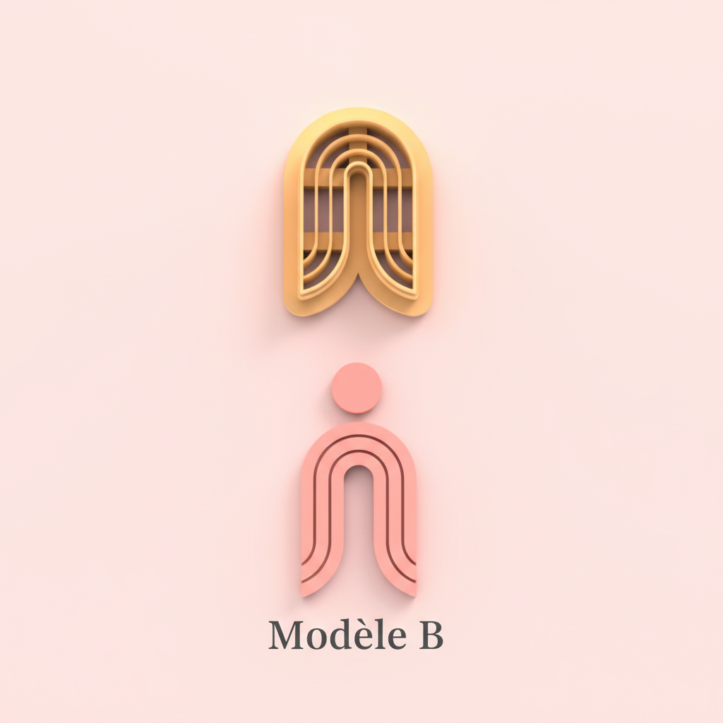 Emporte-pièces arche moderne – lot de 2 cutters pâte polymère bijoux DIY pampilles – 3 modèles au choix A B C – 30 à 50 mm – EP-269 – fabriqué en France