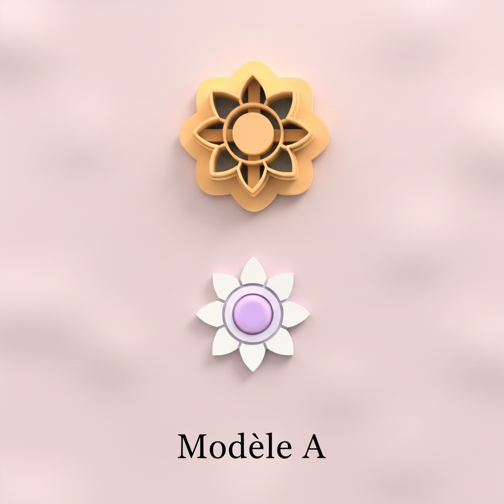 Emporte-pièces fleurs – lot de 2 cutters pâte polymère bijoux DIY pampilles – 4 modèles au choix – 20 à 45 mm – EP-272 –