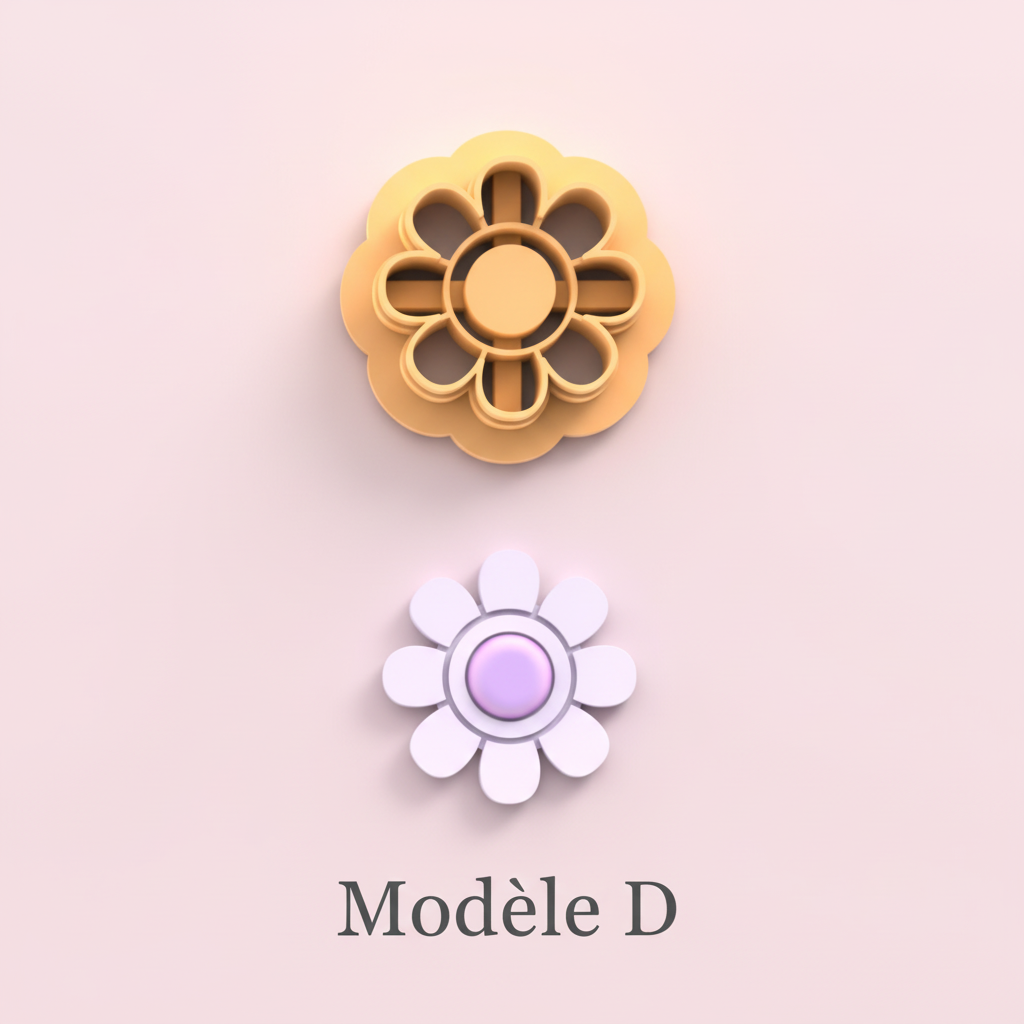 Emporte-pièces fleurs – lot de 2 cutters pâte polymère bijoux DIY pampilles – 4 modèles au choix – 20 à 45 mm – EP-272 –