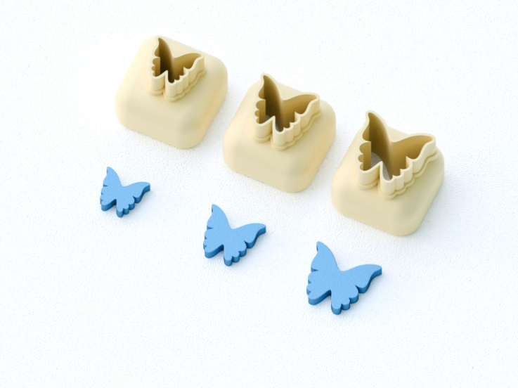 Mini emporte-pièce papillon – cutter pâte polymère bijoux DIY breloques – 8 10 12 mm – EP-282 – fabriqué en France