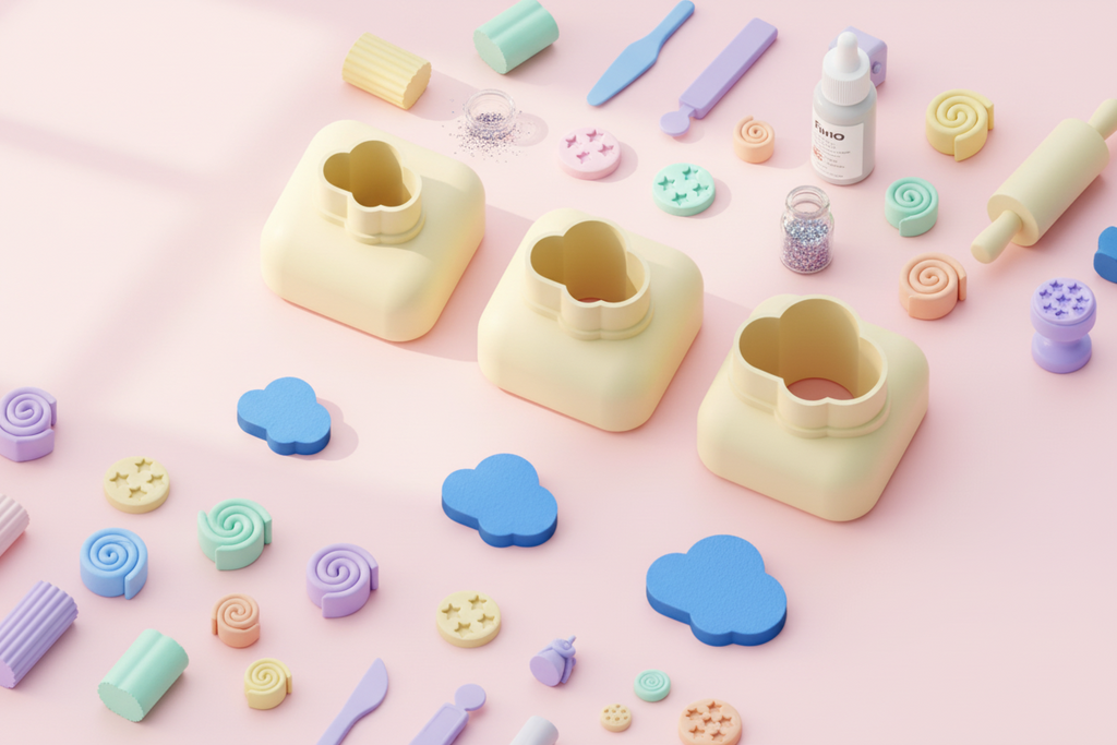 Mini emporte-pièce nuage – cutter pâte polymère bijoux DIY breloques – 8 10 12 mm – EP-285 – fabriqué en France
