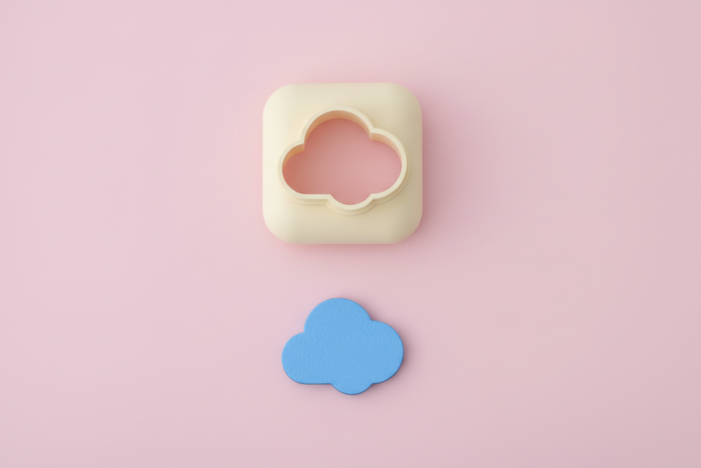Mini emporte-pièce nuage – cutter pâte polymère bijoux DIY breloques – 8 10 12 mm – EP-285 – fabriqué en France