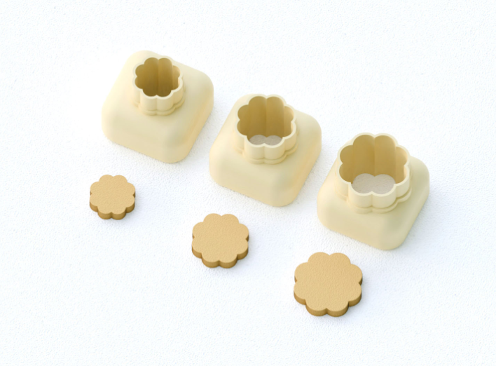 Mini emporte-pièce fleur simple – cutter pâte polymère bijoux DIY breloques – 8 10 12 mm – EP-286 – fabriqué en France