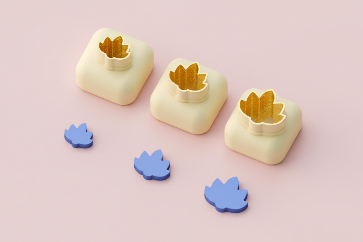 Mini emporte-pièce feuille stylisée – cutter pâte polymère bijoux DIY breloques – 8 10 12 mm – EP-292 – fabriqué en France