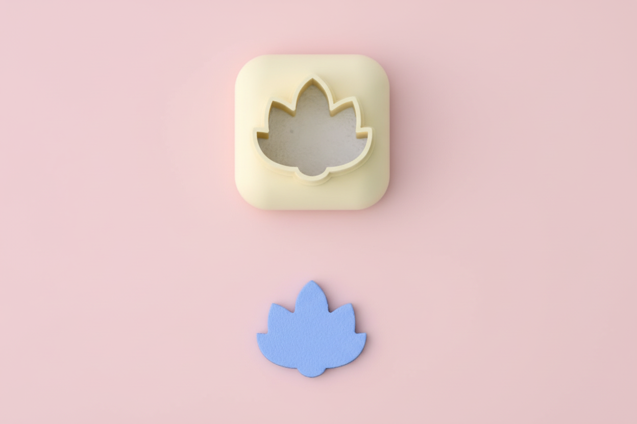 Mini emporte-pièce feuille stylisée – cutter pâte polymère bijoux DIY breloques – 8 10 12 mm – EP-292 – fabriqué en France