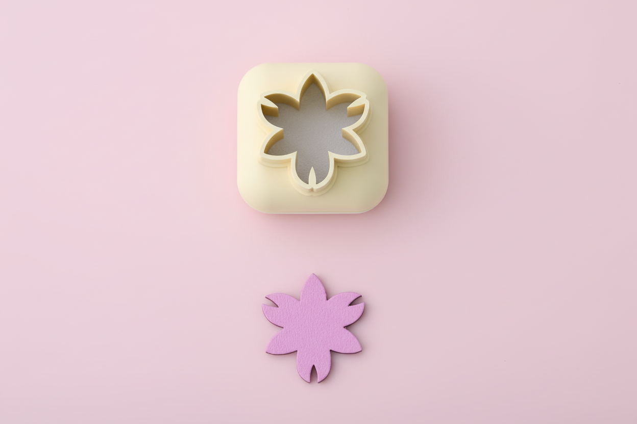 Mini emporte-pièce fleur – cutter pâte polymère bijoux DIY breloques – 8 10 12 mm – EP-293 – fabriqué en France