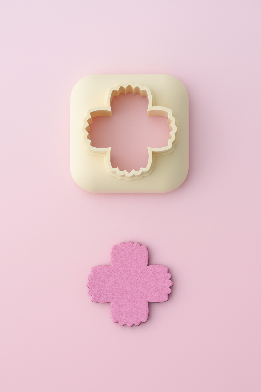 Mini emporte-pièce fleur – cutter pâte polymère bijoux DIY breloques – 8 10 12 mm – EP-298 – fabriqué en France