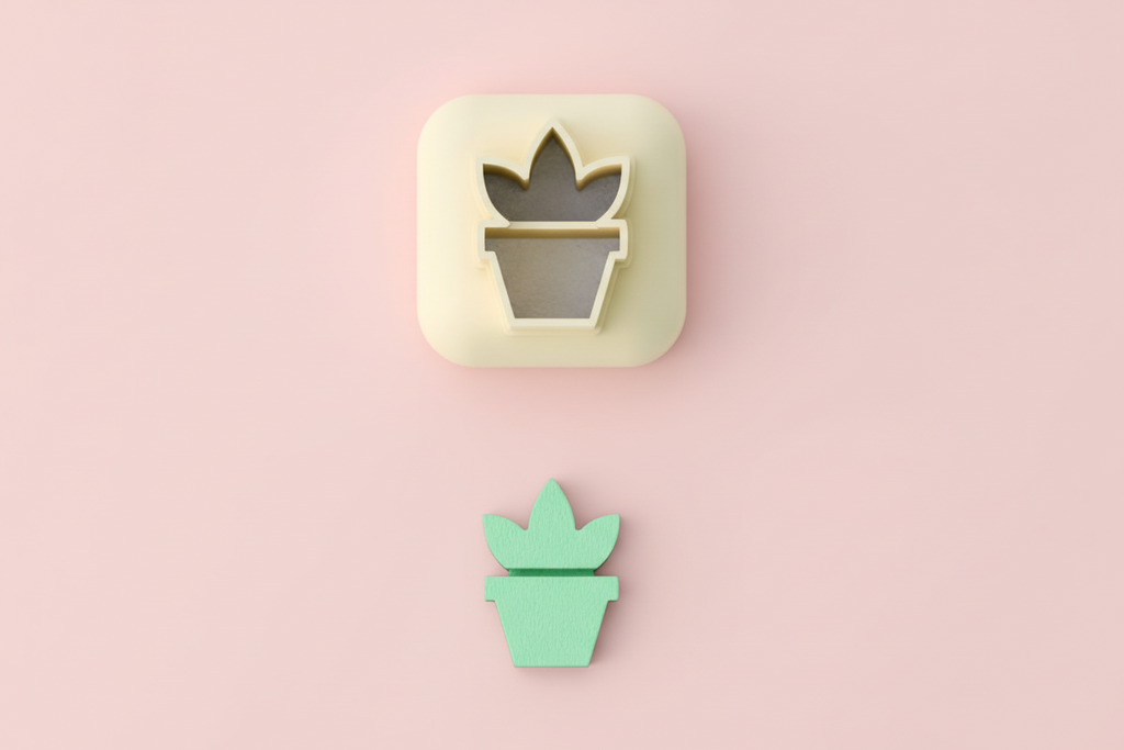 Mini emporte-pièce pot de fleur – cutter pâte polymère bijoux DIY breloques – 8 10 12 mm – EP-300 – fabriqué en France