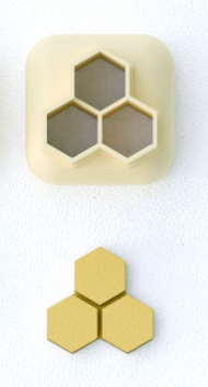 Mini emporte-pièce alvéoles – cutter pâte polymère bijoux DIY breloques – 8 10 12 mm – EP-301 – fabriqué en France