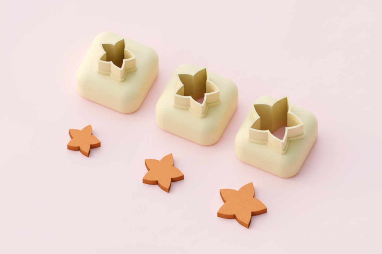 Mini emporte-pièce étoile – cutter pâte polymère bijoux DIY breloques – 8 10 12 mm – EP-306 – fabriqué en France