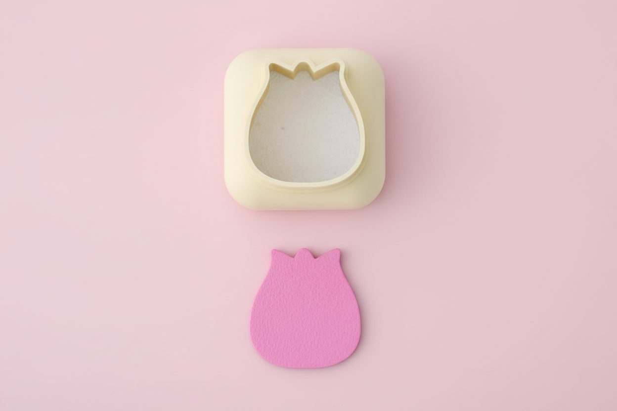 Mini emporte-pièce rose – cutter pâte polymère bijoux DIY breloques – 8 10 12 mm – EP-309 – fabriqué en France