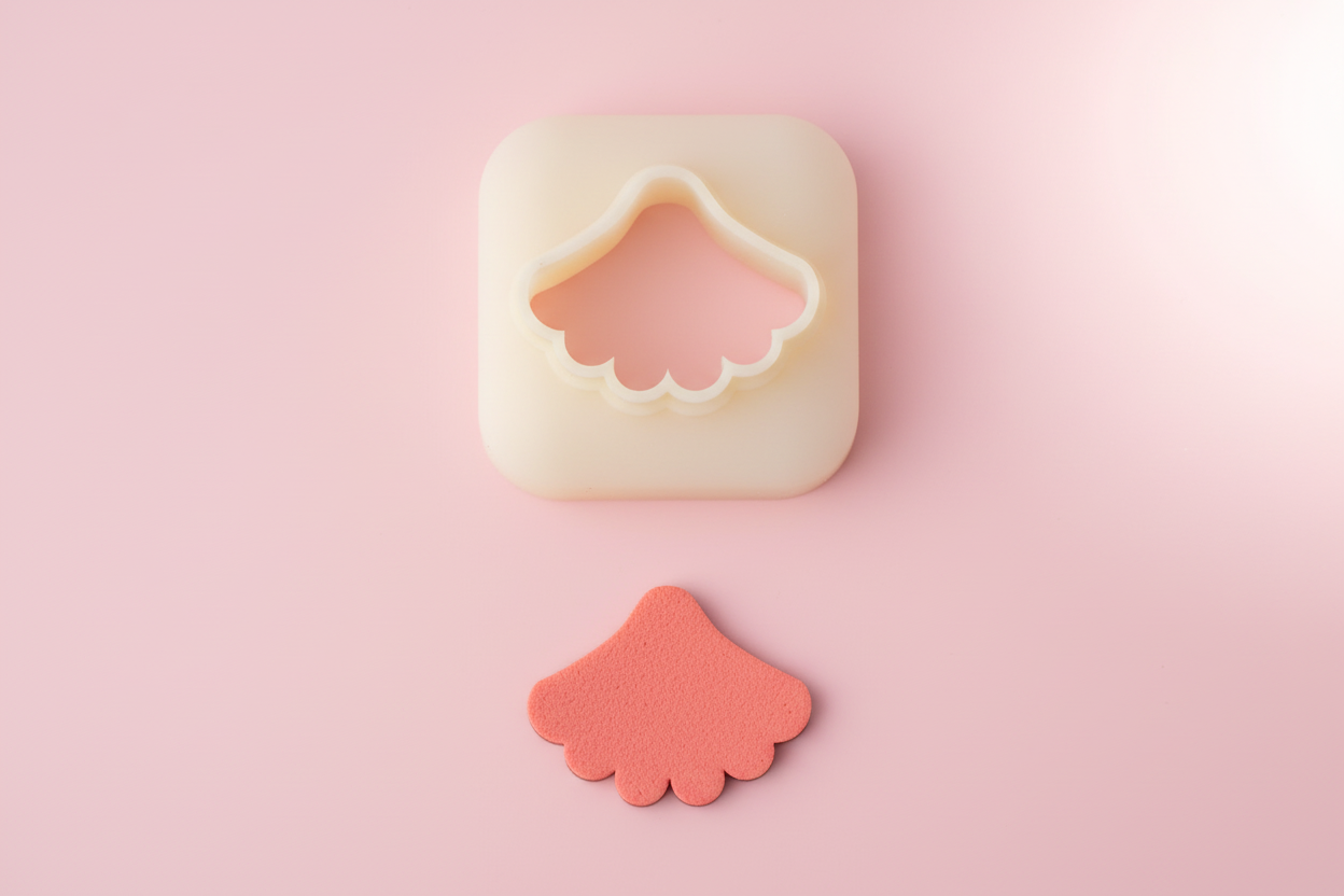 Mini emporte-pièce coquille Saint-Jacques – cutter pâte polymère bijoux DIY breloques – 8 10 12 mm – EP-310 – fabriqué en France