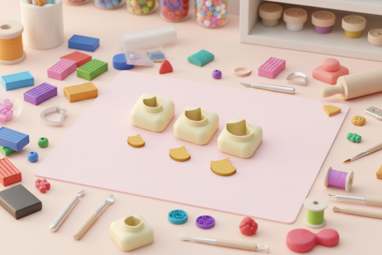 Mini emporte-pièce coquille – cutter pâte polymère bijoux DIY breloques – 8 10 12 mm – EP-311 – fabriqué en France