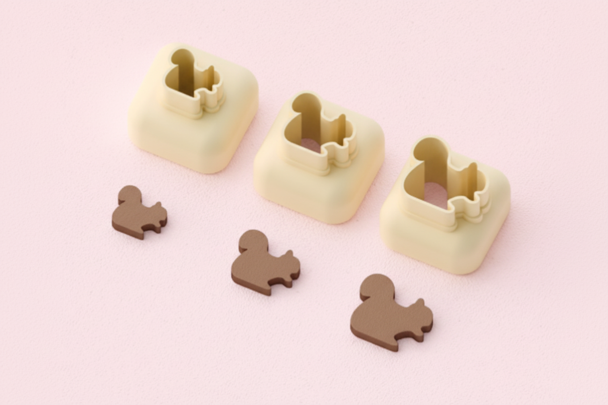 Mini emporte-pièce écureuil – cutter pâte polymère bijoux DIY breloques – 8 10 12 mm – EP-312 – fabriqué en France