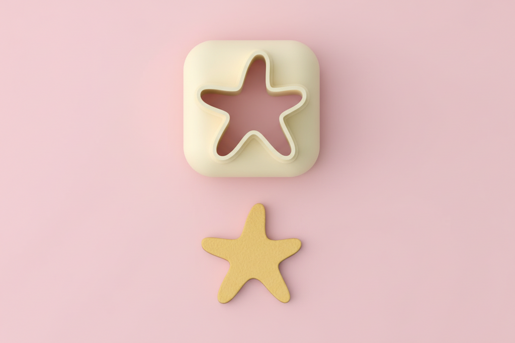 Mini emporte-pièce étoile de mer – cutter pâte polymère bijoux DIY breloques – 8 10 12 mm – EP-314 – fabriqué en France