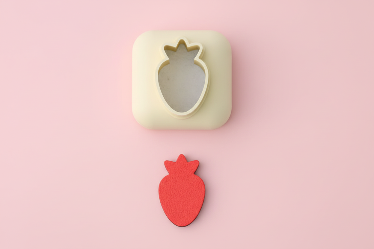 Mini emporte-pièce fraise – cutter pâte polymère bijoux DIY breloques – 8 10 12 mm – EP-315 – fabriqué en France