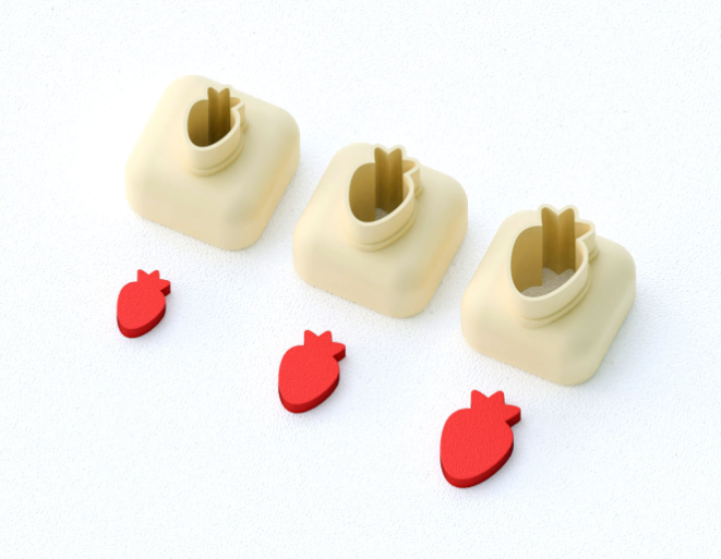 Mini emporte-pièce fraise – cutter pâte polymère bijoux DIY breloques – 8 10 12 mm – EP-315 – fabriqué en France