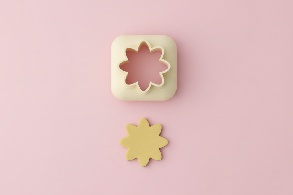 Mini emporte-pièce tournesol – cutter pâte polymère bijoux DIY breloques – 8 10 12 mm – EP-316 – fabriqué en France