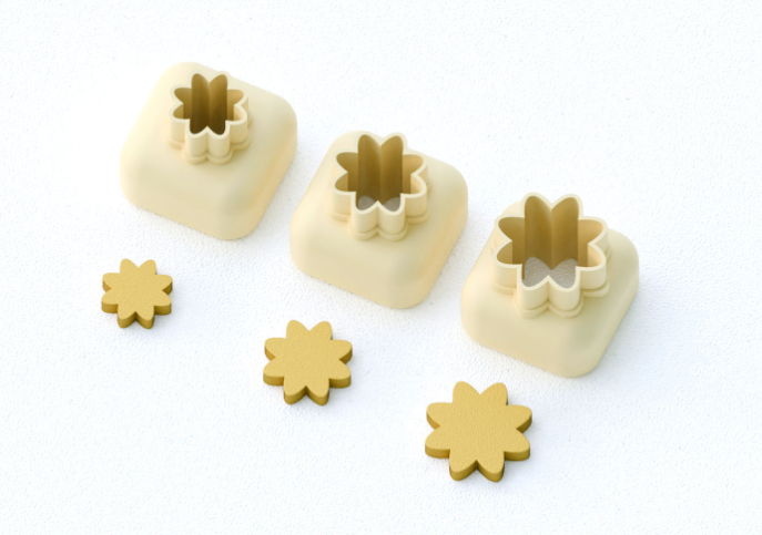 Mini emporte-pièce tournesol – cutter pâte polymère bijoux DIY breloques – 8 10 12 mm – EP-316 – fabriqué en France