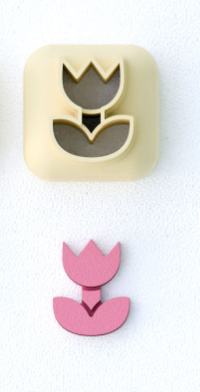 Mini emporte-pièce tulipe – cutter pâte polymère bijoux DIY breloques – 8 10 12 mm – EP-317 – fabriqué en France