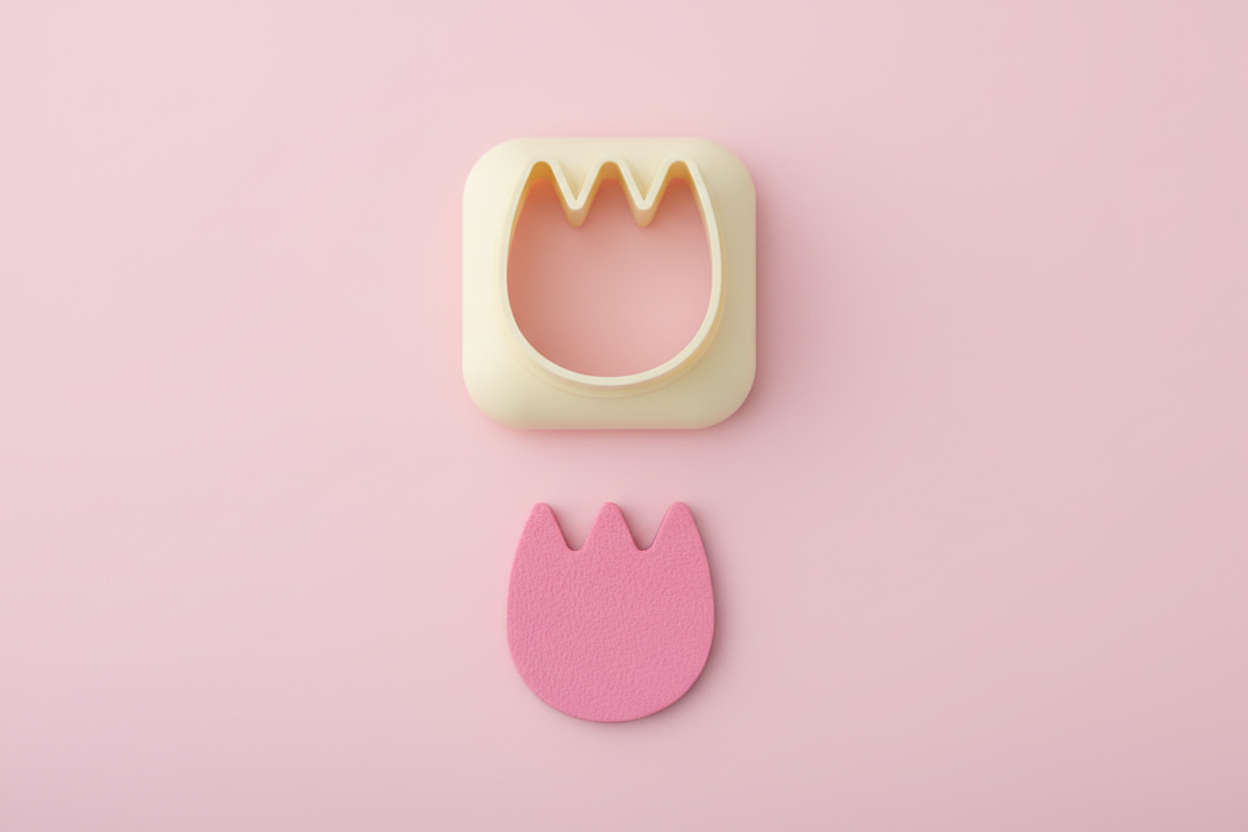 Mini emporte-pièce tulipe – cutter pâte polymère bijoux DIY breloques – 8 10 12 mm – EP-318 – fabriqué en France