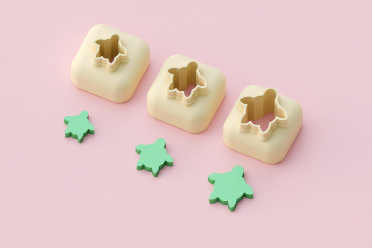 Mini emporte-pièce tortue – cutter pâte polymère bijoux DIY breloques – 8 10 12 mm – EP-319 – fabriqué en France