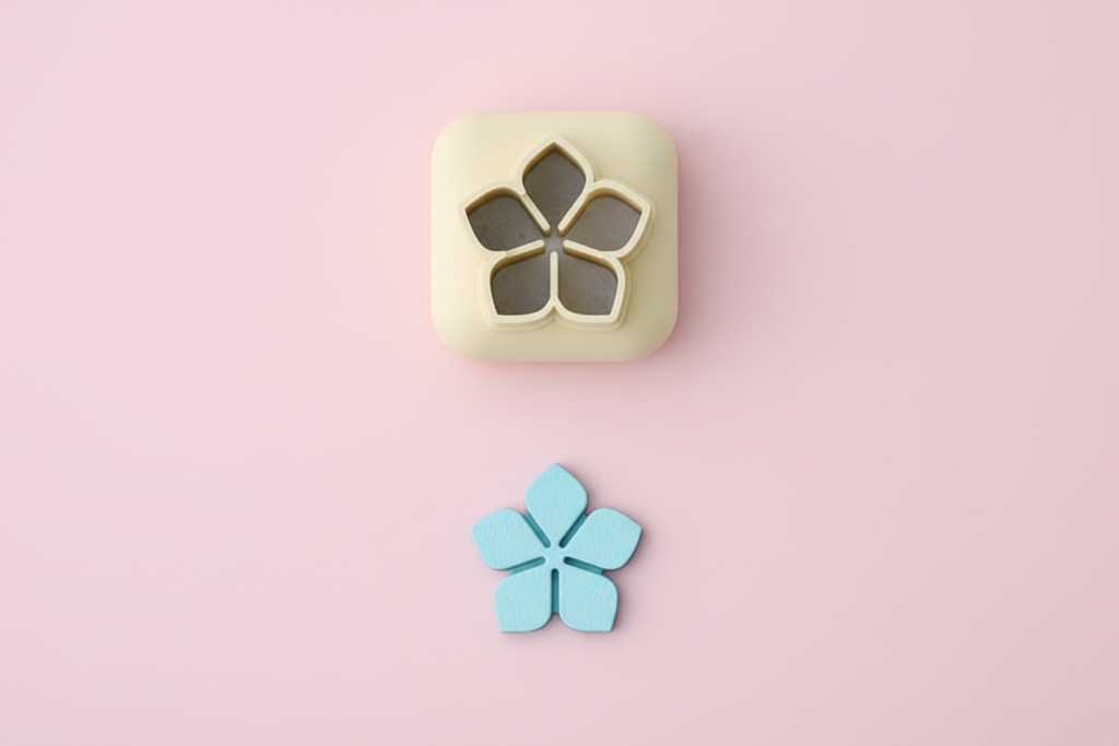 Mini emporte-pièce fleur – cutter pâte polymère bijoux DIY breloques – 8 10 12 mm – EP-324 – fabriqué en France