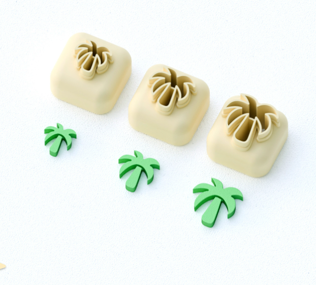 Mini emporte-pièce palmier – cutter pâte polymère bijoux DIY breloques – 8 10 12 mm – EP-327 – fabriqué en France