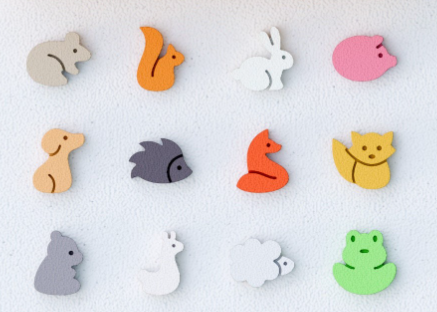 Set mini emporte-pièces animaux – 12 modèles – cutter pâte polymère bijoux DIY – avec ou sans socle – EP-332 – fabriqué en France