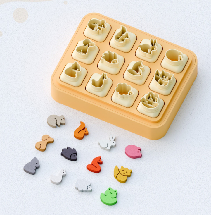 Set mini emporte-pièces animaux – 12 modèles – cutter pâte polymère bijoux DIY – avec ou sans socle – EP-332 – fabriqué en France