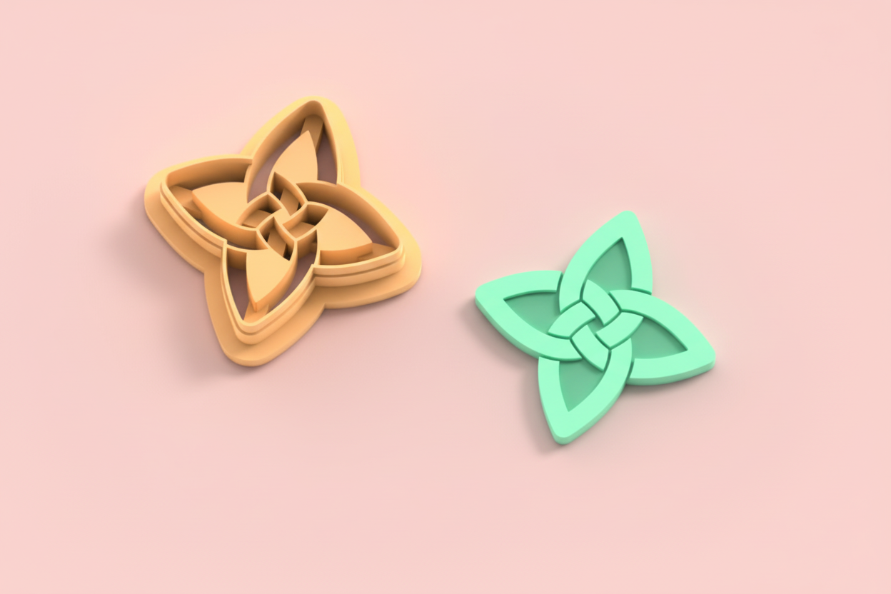 Emporte-pièce croix celtique – pâte polymère bijoux DIY – 25 à 45 mm – EP-339 – fabriqué en France