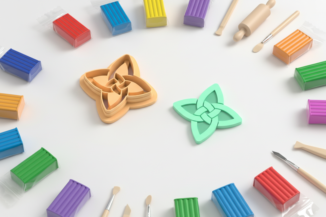 Emporte-pièce croix celtique – pâte polymère bijoux DIY – 25 à 45 mm – EP-339 – fabriqué en France