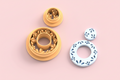 Emporte-pièces cercle fleuri + rond – lot de 2 – pâte polymère bijoux DIY – 30 à 50 mm – EP-341 – fabriqué en France
