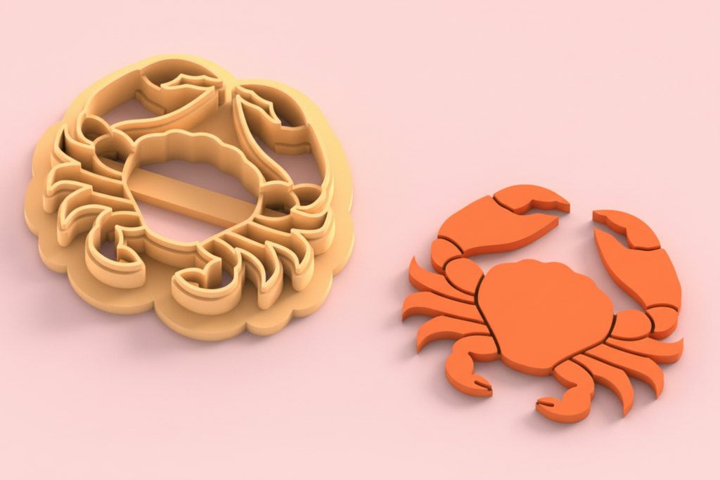 Emporte-pièce crabe – pâte polymère bijoux DIY – 25 à 45 mm – EP-348 – fabriqué en France