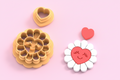 Emporte-pièces fleur cœur + cœur – lot de 2 – pâte polymère bijoux DIY – 30 à 50 mm – EP-351 – fabriqué en France