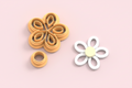 Emporte-pièces fleur ajourée + rond – lot de 2 – pâte polymère bijoux DIY – 25 à 45 mm – EP-353 – fabriqué en France