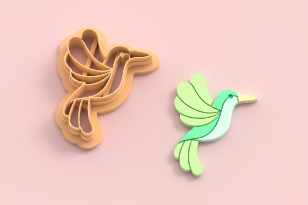 Emporte-pièce colibri – pâte polymère bijoux DIY – 25 à 45 mm – EP-354 – fabriqué en France