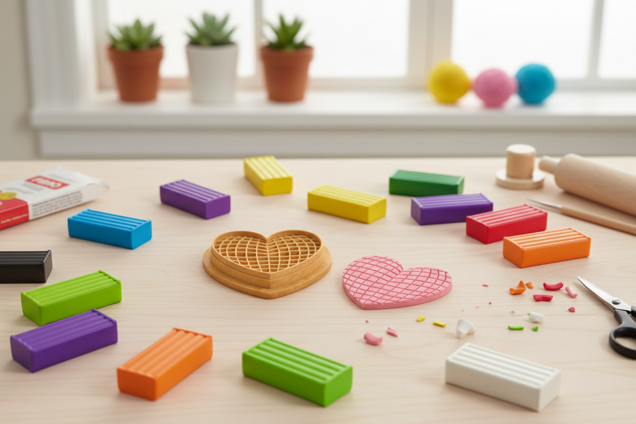 Emporte-pièce cœur disco – pâte polymère bijoux DIY – 30 à 50 mm – EP-356 – fabriqué en France