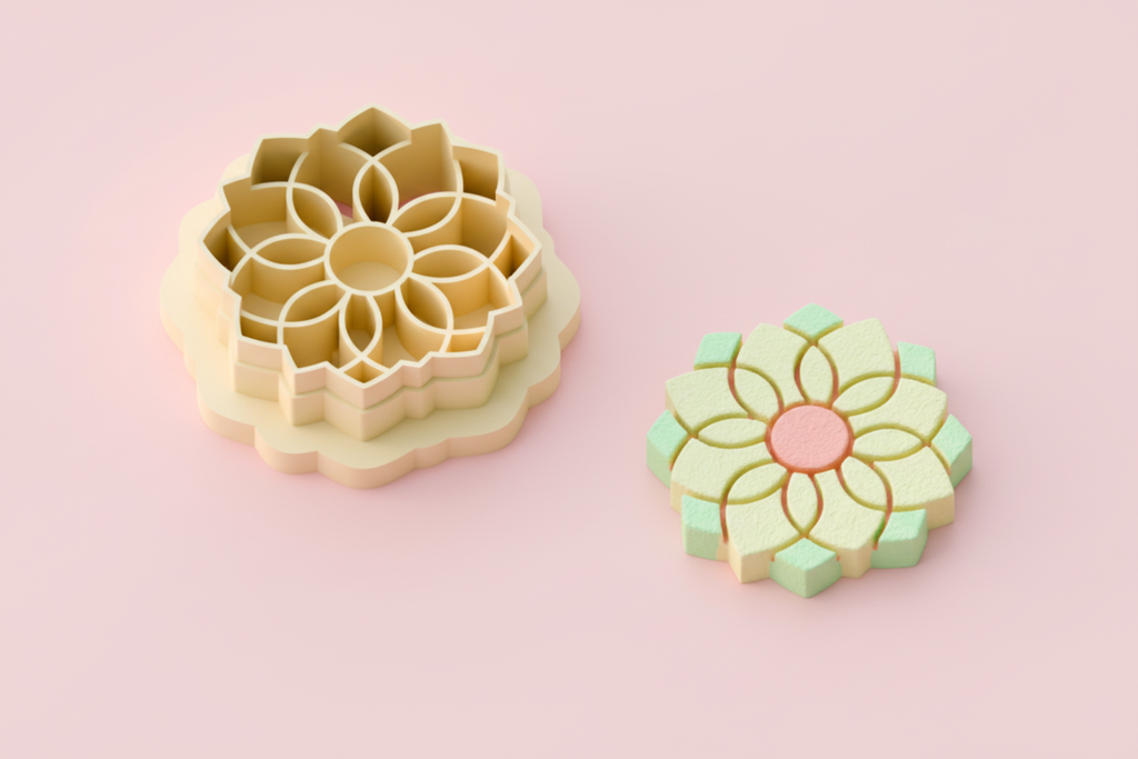 Emporte-pièce fleur mandala – pâte polymère bijoux DIY – 25 à 45 mm – EP-360 – fabriqué en France