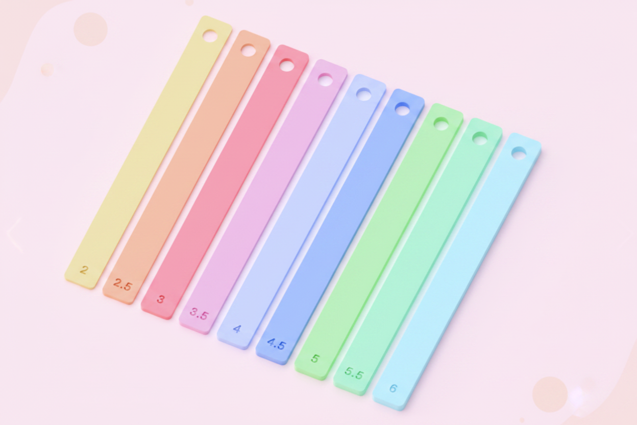 Lot de 2 Guides d’épaisseur pâte polymère – 2 à 6 mm – outils bijoux DIY – fabriqué en France