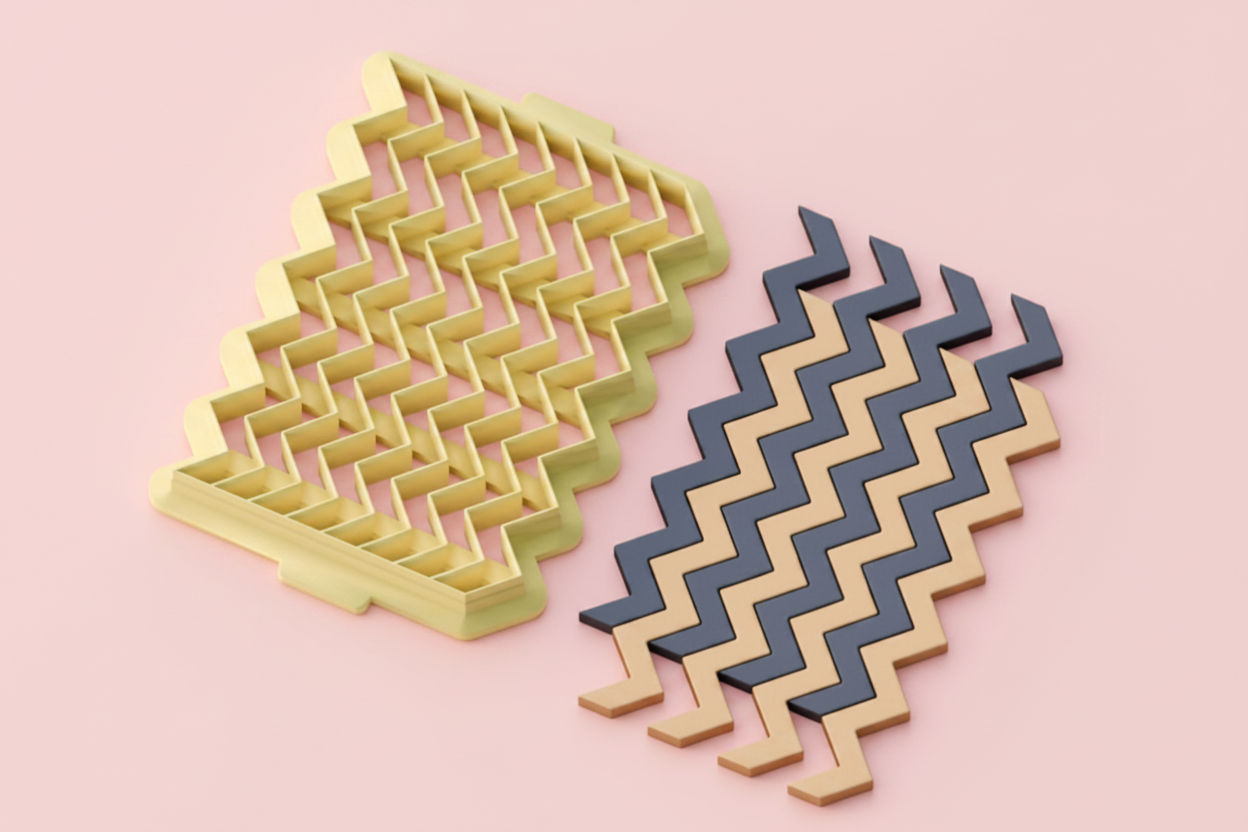 Emporte-pièce bandes zigzag – pâte polymère bijoux DIY – 4, 6, 8 ou 10 mm – fabriqué en France