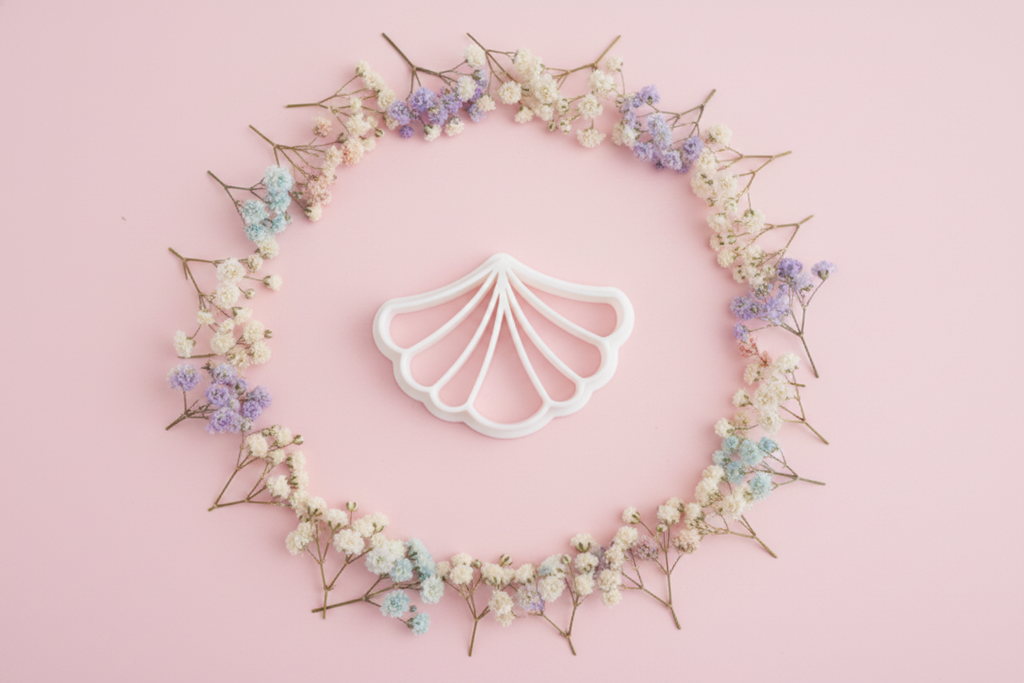 Emporte-pièce coquillage éventail – pâte polymère bijoux DIY – 30 à 50 mm – EP-366 – fabriqué en France