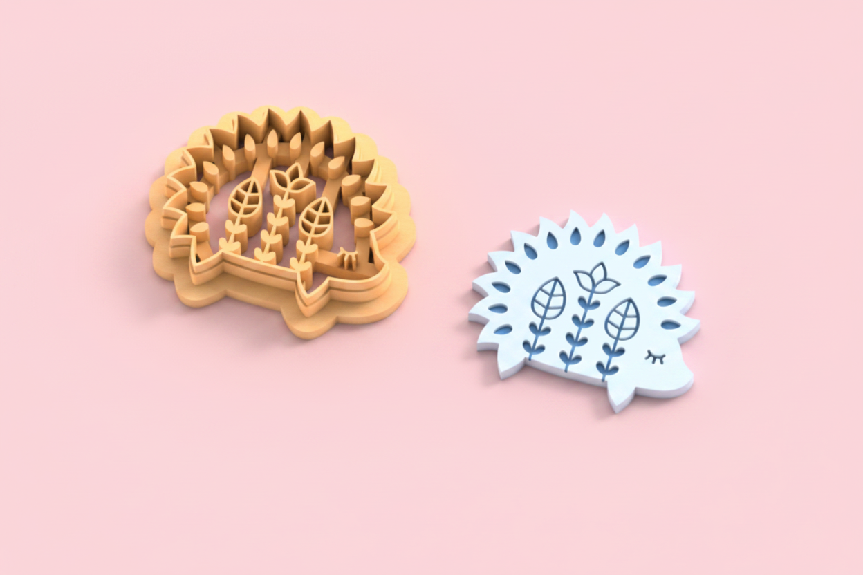 Emporte-pièce hérisson mandala – pâte polymère bijoux DIY – 25 à 45 mm – EP-376 – fabriqué en France