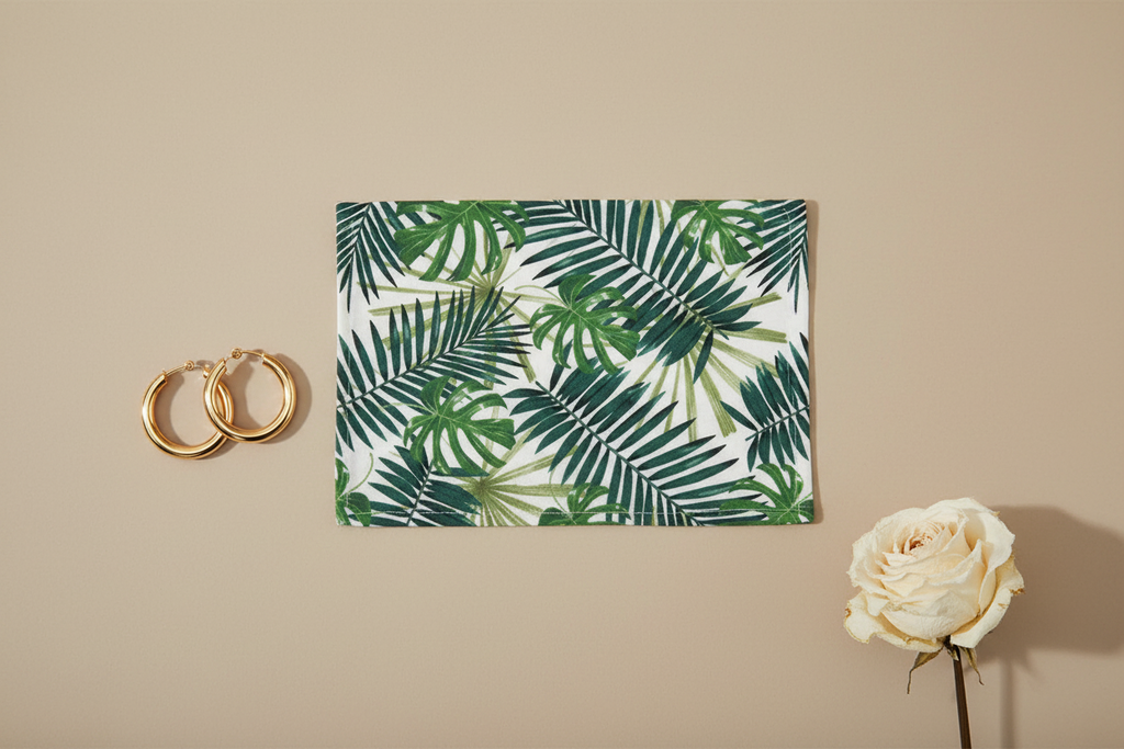 Feuille de transfert feuillage pour pâte polymère  – 10 × 14 cm – DIY bijoux. TF25