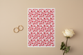Feuille de transfert coeur pour pâte polymère  – 10 × 14 cm – DIY bijoux. TF04