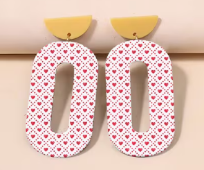 Feuille de transfert coeur pour pâte polymère  – 10 × 14 cm – DIY bijoux. TF24