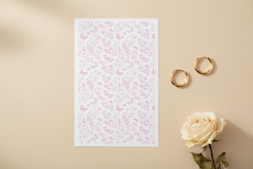 Feuille de transfert papillons pour pâte polymère  – DIY bijoux. TF19