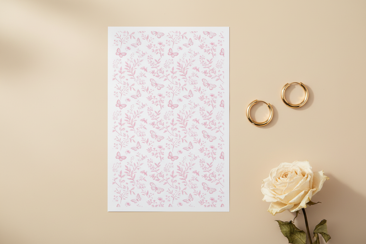 Feuille de transfert papillons pour pâte polymère  – DIY bijoux. TF19