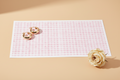 Feuille de transfert carreaux roses pour pâte polymère  – DIY bijoux. TF17